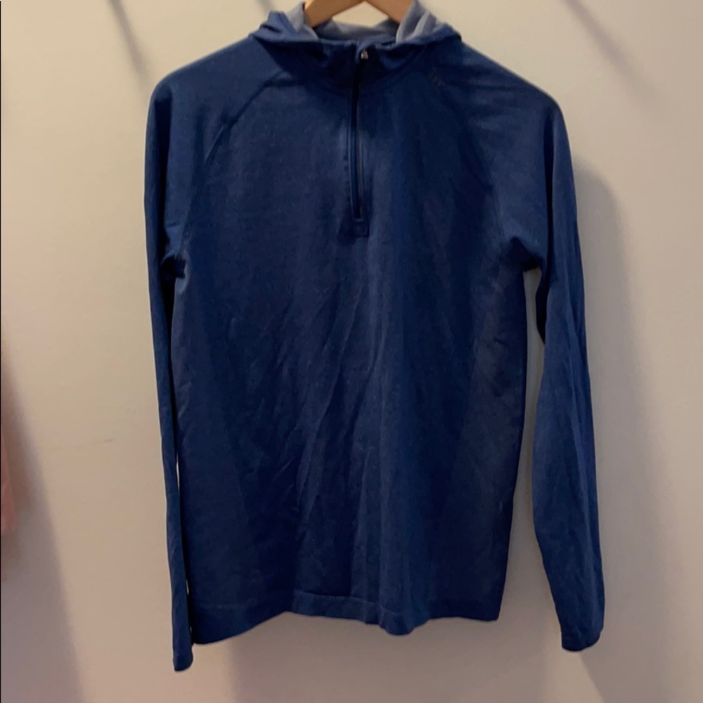 Lululemon Men’s vent tech blue half zip w/ hood
